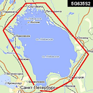 Карта водоемов - Ладожское озеро - Navionics Gold Small 5G635S2. Для Lowrance/Simrad/Raymarine/Humminbird