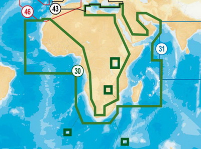 Карта водоемов - Navionics Gold 30XG - Африка и Ближний Восток. Для Lowrance/Simrad/Raymarine/Humminbird