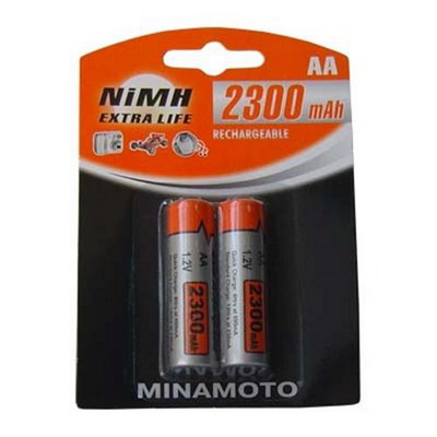 Minamoto AA 2300 mAh Ni-Mh 2/card