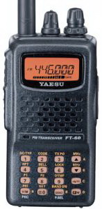 Рация Yaesu FT-60R диапазон RX:108-520, 700-999 МГц, TX:144-148, 430-450 МГц/FNB-83/NC-88C