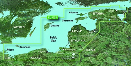 GPS карта BlueChart g2 Vision  VEU505S - Baltic Sea, East Coast  Балтийского море-Восточное побережье